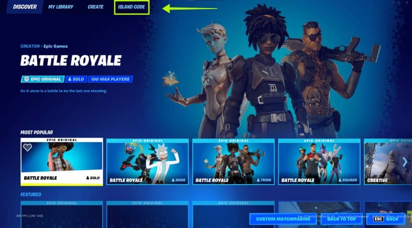 poner códigos de parkour en fornite